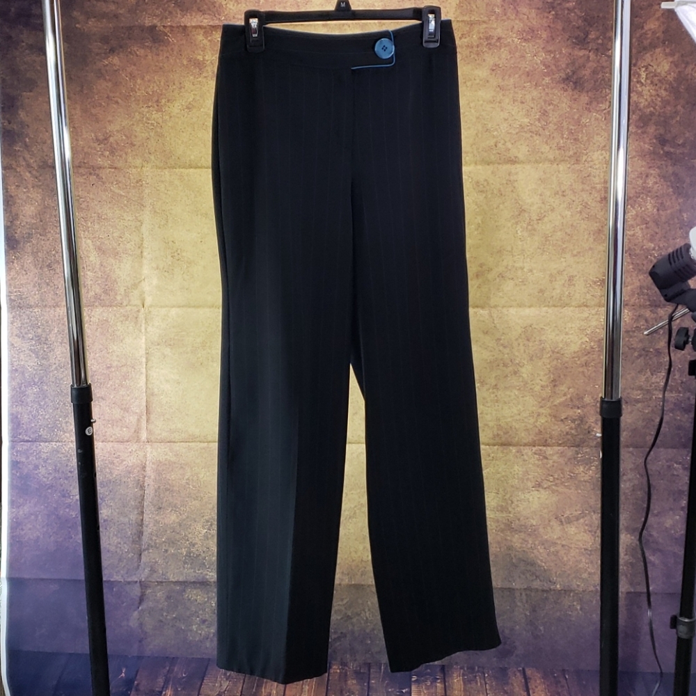 Dressbarn business casual black pinstripe pants.